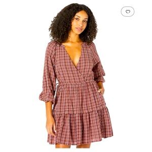 Madewell Seersucker Wrap Mini Dress
